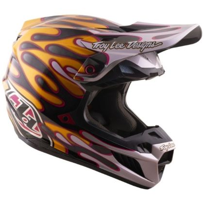 TroyLee design SE5 CARBON W/MIPS OVERSPRAY 2026 Cross-Helm - Schwarz / Gelb