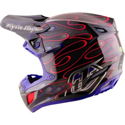 Kask cross TroyLee design SE5 CARBON W/MIPS OVERSPRAY 2027 - Czarny / Fioletowy