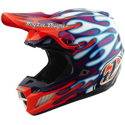 TroyLee design SE5 COMPOSITE MIPS OVERSPRAY 2026 Cross-Helm - Lila / Weiß Ref : TRL1266 