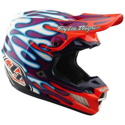 TroyLee design SE5 COMPOSITE MIPS OVERSPRAY 2026 Cross-Helm - Lila / Weiß