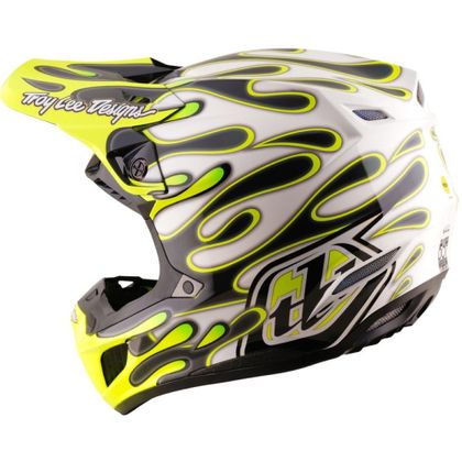 Kask cross TroyLee design SE5 COMPOSITE MIPS OVERSPRAY 2027 - Zielony / Żółty