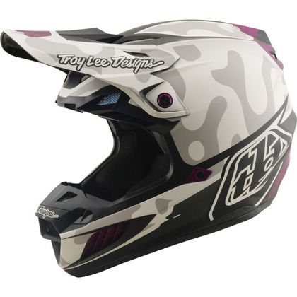 Casque cross TroyLee design SE5 COMPOSITE MIPS MYTH 2026 - Violet / Blanc Ref : TRL1269 