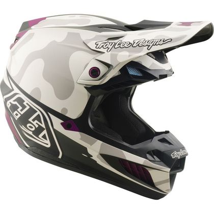 Casque cross TroyLee design SE5 COMPOSITE MIPS MYTH 2026 - Violet / Blanc