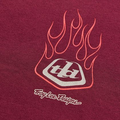 Tricou cu mâneci scurte TroyLee design FLAME 2 - Roșu / Portocalie