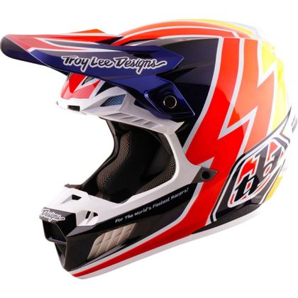 Kask cross TroyLee design SE5 CARBON W/MIPS BOLTZ 2027 - Niebieski / Biały Nr ref.: TRL1309 