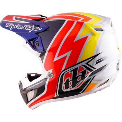 Kask cross TroyLee design SE5 CARBON W/MIPS BOLTZ 2027 - Niebieski / Biały