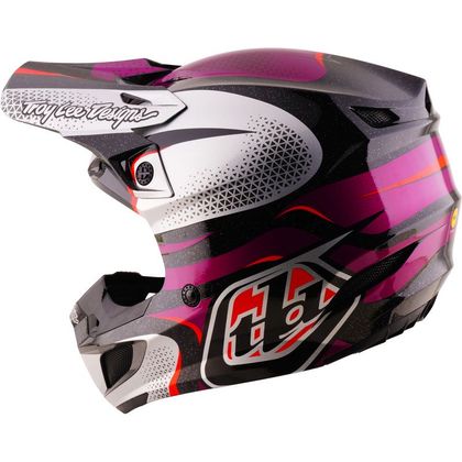 TroyLee design SE5 POLYCARBONATE MIPS AURA 2027 Crosshjelm - Lilla / Sort.