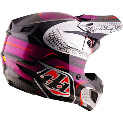 TroyLee design SE5 POLYCARBONATE MIPS AURA 2027 Crosshjelm - Lilla / Sort.