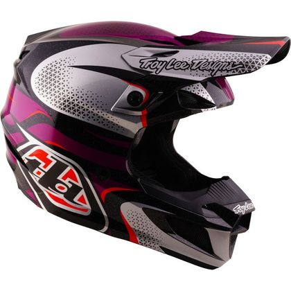 TroyLee design SE5 POLYCARBONATE MIPS AURA 2027 Crosshjelm - Lilla / Sort.