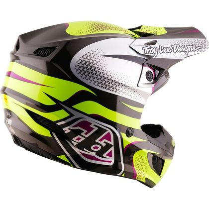 Casque cross TroyLee design SE5 POLYCARBONATE MIPS AURA 2027 - Jaune / Noir