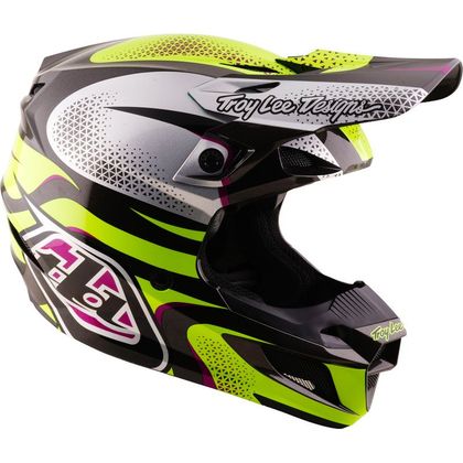 Casque cross TroyLee design SE5 POLYCARBONATE MIPS AURA 2027 - Jaune / Noir