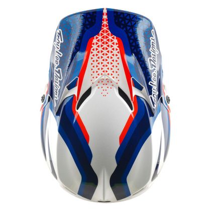 Casque cross TroyLee design GP PRO MIPS SLIDES 2027 - Blanc / Bleu
