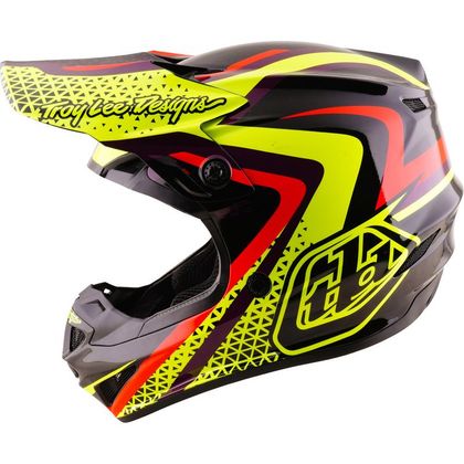 Casque cross TroyLee design GP PRO MIPS SLIDES ENFANT - Noir / Jaune