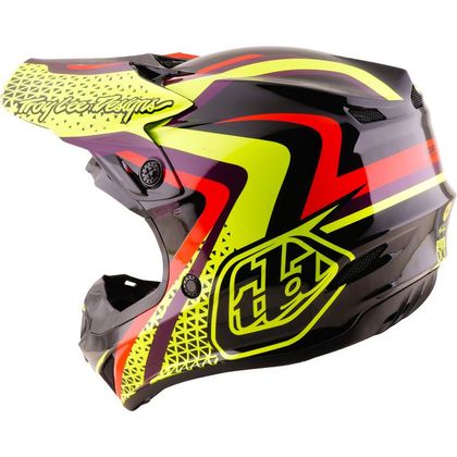 Casque cross TroyLee design GP PRO MIPS SLIDES ENFANT - Noir / Jaune