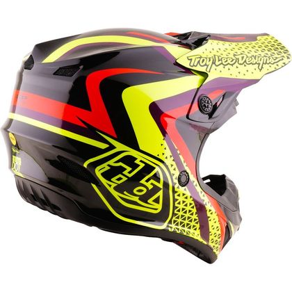 Casque cross TroyLee design GP PRO MIPS SLIDES ENFANT - Noir / Jaune