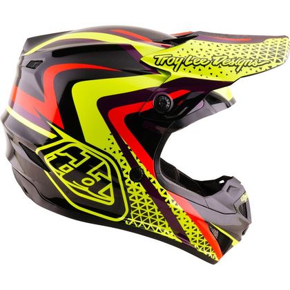 Casque cross TroyLee design GP PRO MIPS SLIDES ENFANT - Noir / Jaune