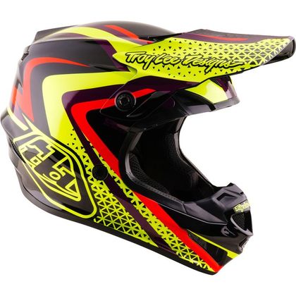 Casque cross TroyLee design GP PRO MIPS SLIDES ENFANT - Noir / Jaune
