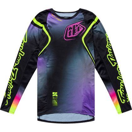 Cross majica TroyLee design SE PRO WANDER 2027 - Črna / Vijolična Ref : TRL1323 