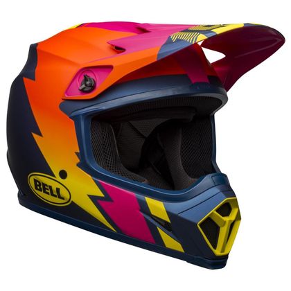 Casco de motocross Bell MX-9 MIPS Strike Blue/Orange/Pink Mat 2021 Ref : EL0471 