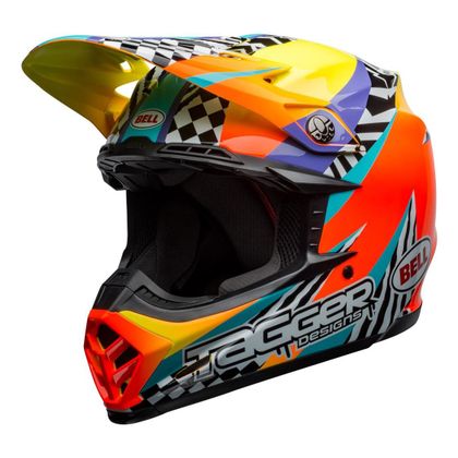 Casco de motocross Bell MOTO-9 MIPS Tagger Breakout Orange/Yellow 2021 Ref : EL0458 