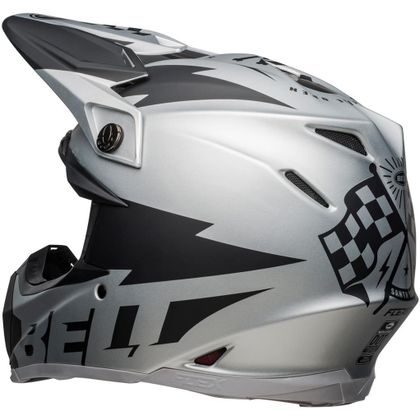 Casco de motocross Bell MOTO-9 FLEX Breakaway Silver/Black Mat 2021