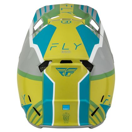 Casque cross Fly FORMULA CC - STRIKE 2026 - Gris / Vert