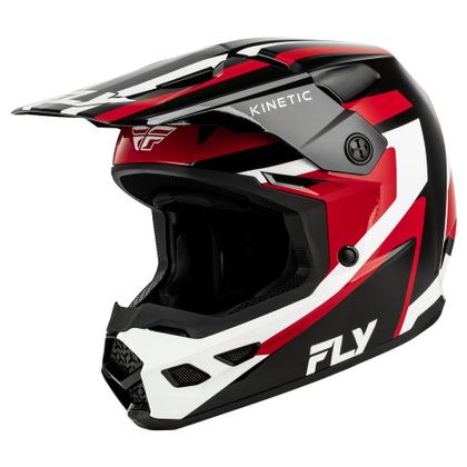 Casque cross Fly KINETIC - SYNC 2026 - Noir / Rouge Ref : FL1934 