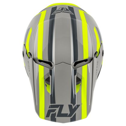 Casque cross Fly KINETIC - SYNC 2026 - Gris / Jaune