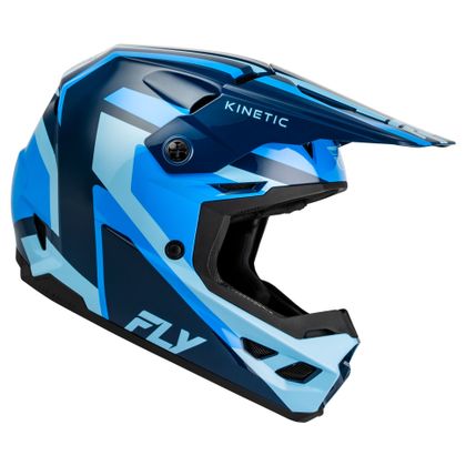 Casque cross Fly KINETIC - SYNC 2026 - Bleu / Bleu