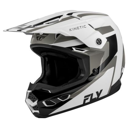 Casque cross Fly KINETIC - SYNC 2026 - Blanc / Noir Ref : FL1933 