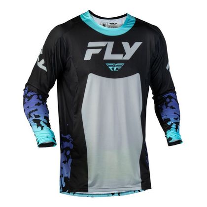Camisola de motocross Fly LITE - FLAKE 2026 - Preto / Cinza Ref.: FL1968 
