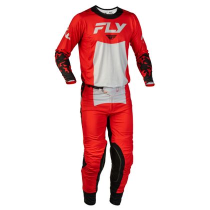 Fly LITE - FLAKE 2026 Cross pants - Red / Grey