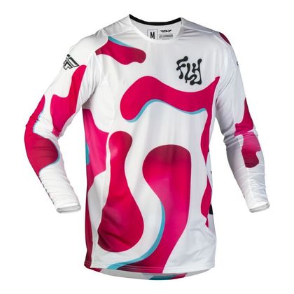 Maillot cross Fly LITE - VIBE 2026 - Blanc / Rose Ref : FL1974 