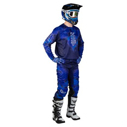 Camisola de motocross Fly KINETIC - BLUR 2026 - Azul / Azul