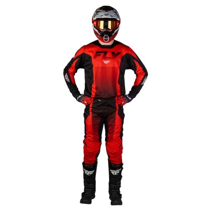 Camisola de motocross Fly KINETIC - FADE 2026 - Vermelho / Preto