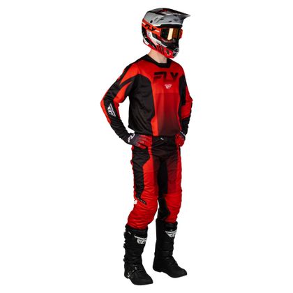 Camisola de motocross Fly KINETIC - FADE 2026 - Vermelho / Preto