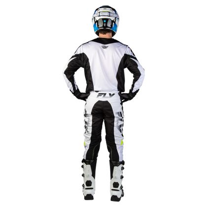 Camisola de motocross Fly KINETIC - FADE 2026 - Branco / Amarelo