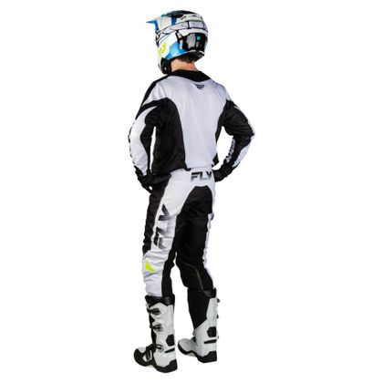 Camisola de motocross Fly KINETIC - FADE 2026 - Branco / Amarelo