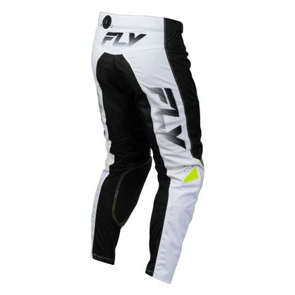 Calças de cross Fly KINETIC - FADE 2026 - Branco / Amarelo