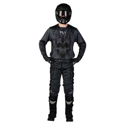 Maillot cross Fly KINETIC - DARK SERIES 2026 - Gris / Noir