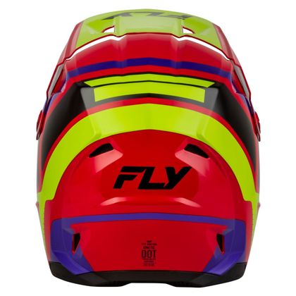 Casque cross Fly KINETIC SCRAP ENFANT - Rouge / Jaune