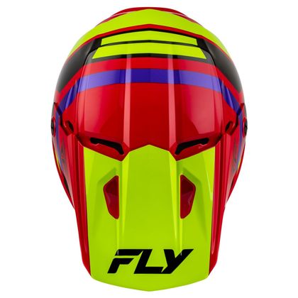 Casque cross Fly KINETIC SCRAP ENFANT - Rouge / Jaune