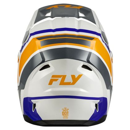 Casque cross Fly KINETIC SCRAP ENFANT - Blanc / Orange