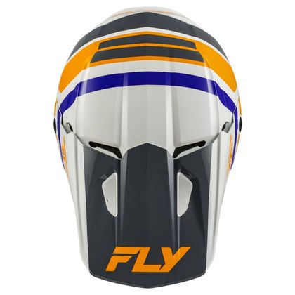 Casque cross Fly KINETIC SCRAP ENFANT - Blanc / Orange