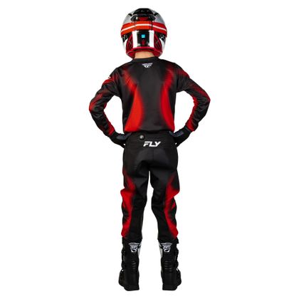 Maillot cross Fly KINETIC - TORCH - ENFANT - Noir / Rouge