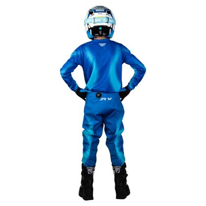 Maillot cross Fly KINETIC - TORCH - ENFANT - Bleu