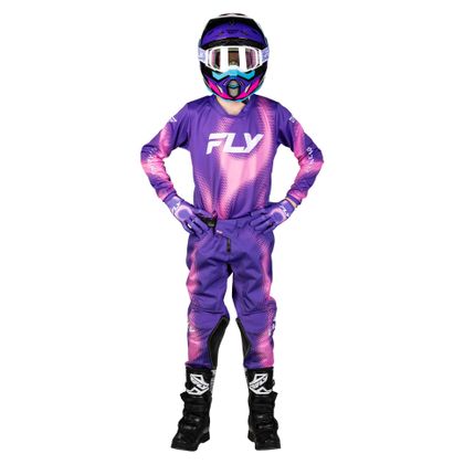 Maillot cross Fly KINETIC - TORCH - ENFANT - Violet / Rose
