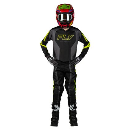 Maillot cross Fly F-16 - RAZE - ENFANT - Noir / Gris