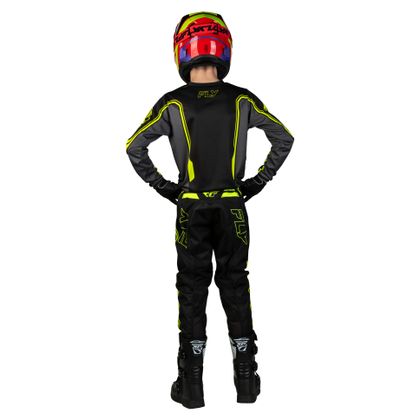 Maillot cross Fly F-16 - RAZE - ENFANT - Noir / Gris