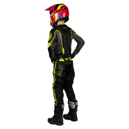 Maillot cross Fly F-16 - RAZE - ENFANT - Noir / Gris